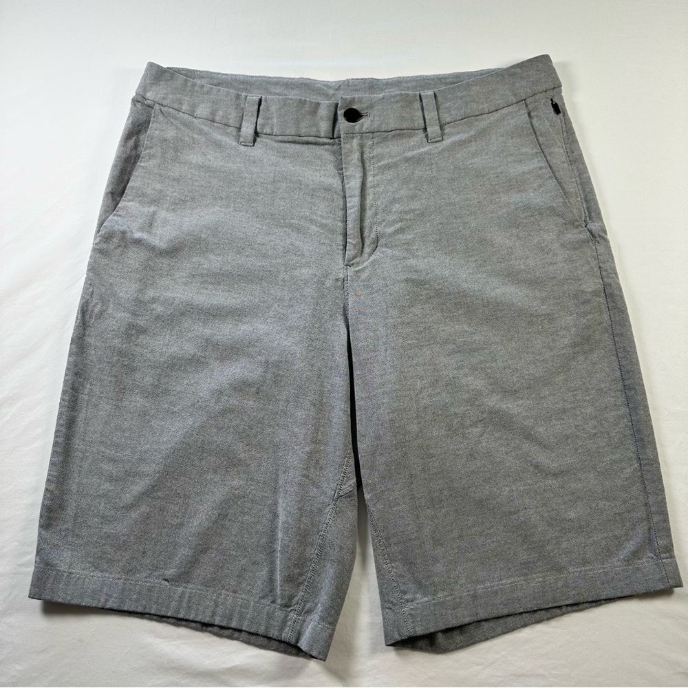 Lululemon Commission Short Relaxed Qwick Oxford Gray Mens 34 11 Inseam